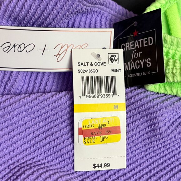 Salt & Cove Juniors' Colorblocked One-Piece Monokini - Size: Medium - NWT - Picture 16 of 16